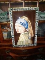 Tegelplateau  het melkmeisje van Vermeer, Antiek en Kunst, Antiek | Wandborden en Tegels, Ophalen of Verzenden