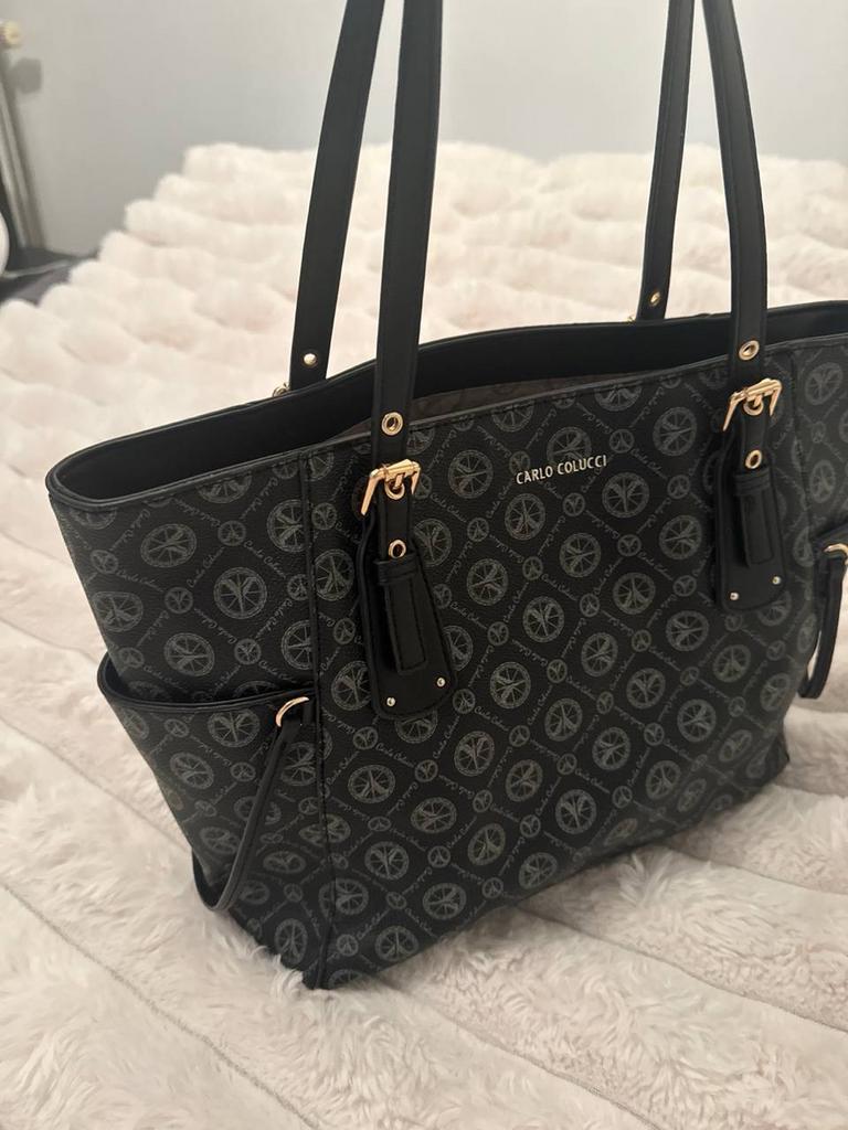 Luxe dames tas van Carlo Colucci, Ophalen of Verzenden, Zo goed als nieuw, 30 cm of meer, Minder dan 35 cm