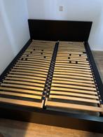 Bed 140x200, Huis en Inrichting, Slaapkamer | Bedden, Ophalen, Gebruikt, Bruin, Tweepersoons