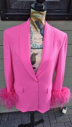 Zara blazer fuchsia roze met veertjes XS, Kleding | Dames, Jasjes, Kostuums en Pakken, Verzenden, Zara, Nieuw, Jasje