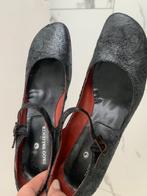 Paco Valiente leren stylvolle zwart glimmende pumps Mt 39, Pumps, Verzenden, Zwart, Zo goed als nieuw