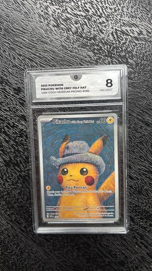 Pikachu van Gogh Grading GG 8, Hobby en Vrije tijd, Verzamelkaartspellen | Pokémon, Zo goed als nieuw, Losse kaart, Ophalen of Verzenden