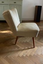 Clubstoeltje vintage, Huis en Inrichting, Stoelen, Ophalen, Gebruikt, Wit, Leer