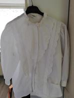 Vintage romantische  blouse mt 44  wit met kant, Nieuw, Maat 42/44 (L), Wit, Verzenden