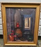 Oude olieverf schilderij j.arnoud gesigneerd schilderij, Antiek en Kunst, Kunst | Schilderijen | Klassiek, Ophalen of Verzenden