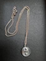 Zilveren ketting met yin & yang hanger, Ophalen of Verzenden, Zo goed als nieuw, Zilver, Zilver