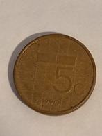 5 gulden 1990, Postzegels en Munten, Munten | Nederland, Ophalen of Verzenden, Koningin Beatrix, 5 gulden, Losse munt