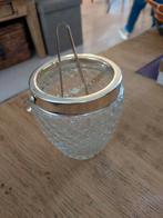 Vintage Glazen IJsemmer met IJstang, Ophalen of Verzenden