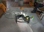 Glazen salontafel > 3 losse draaibare glazen delen, Huis en Inrichting, Tafels | Salontafels, Ophalen, 50 tot 100 cm, Rond, 50 tot 100 cm