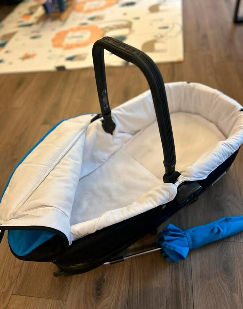 Te koop mooie blauwe dady wiegje., Kinderen en Baby's, Babywiegjes en Ledikanten, Ophalen of Verzenden, Zo goed als nieuw, Wieg