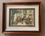Anton Pieck Prent Vintage in lijst uit de jaren 1980-, Verzamelen, Ophalen of Verzenden, 1980 tot heden, Gebruikt, Overige onderwerpen