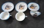 3 oude porseleinen Kop en schotels. Jaren '50. Kinderservies, Ophalen of Verzenden, Zo goed als nieuw