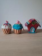 Kersthangers cupcakes en vogelhuis, Diversen, Kerst, Ophalen of Verzenden