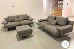 GRATIS LEVERING HEEL NL Montel GrijS Stoffen Bankstel, Verzenden, 150 tot 200 cm, Tweepersoons, 75 tot 100 cm