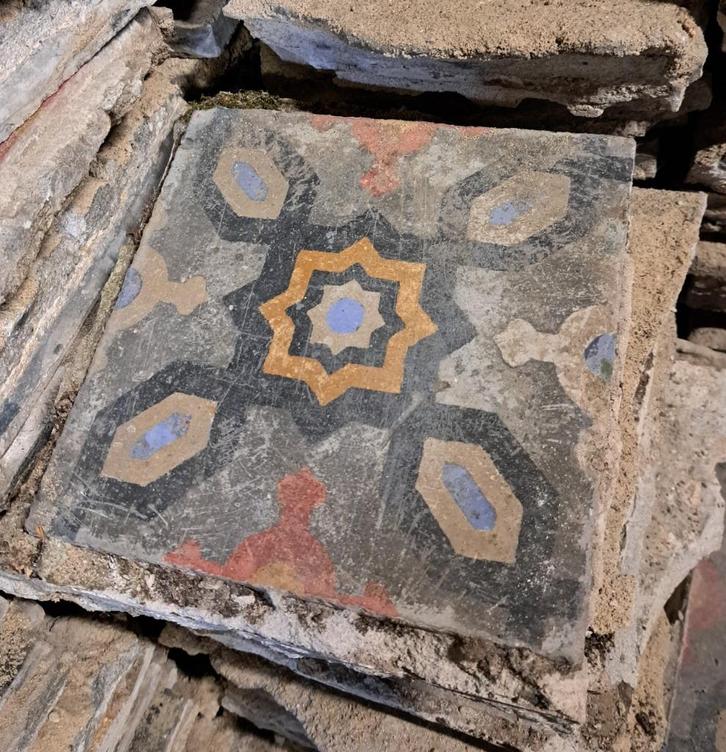 Oude vloertegels 20 x 20, Doe-het-zelf en Verbouw, Overige Doe-het-zelf en Verbouw, Gebruikt, Ophalen