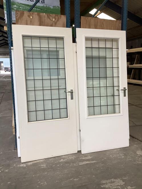 Mooie gebruikte opdekdeuren, Doe-het-zelf en Verbouw, Deuren en Horren, Gebruikt, Binnendeur, 200 tot 215 cm, 80 tot 100 cm, Glas