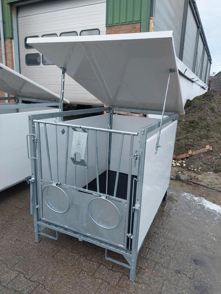 6× kunststof verrijdbare eenlingbox, kalverhok, runderen, Dieren en Toebehoren, Stalling en Weidegang
