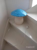 HEICO Paddenstoel Lamp - Blauw met Witte Stippen, Huis en Inrichting, Kunststof, Gebruikt, Ophalen of Verzenden, Minder dan 50 cm