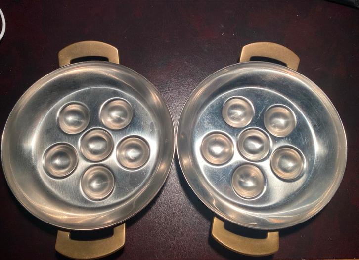 Spring Culinox Koperen Slakkenpan / Escargotpan, Antiek en Kunst, Antiek | Koper en Brons, Koper, Ophalen of Verzenden