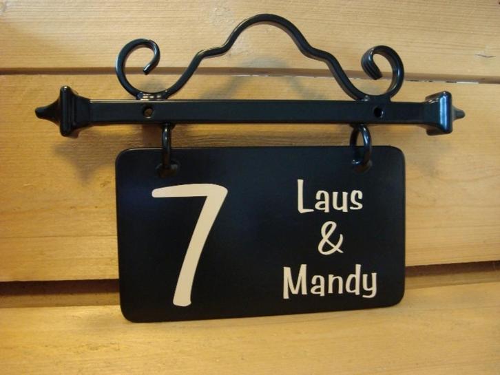 Naambord smeedijzer in div kleuren mogelijk, Huis en Inrichting, Woonaccessoires | Tekstborden en Spreuken, Nieuw, Ophalen of Verzenden