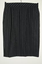 Wollen Escada Rok zwart + witte strepen mt 42 Margaretha Ley, Zwart, Maat 42/44 (L), Escada, Ophalen of Verzenden