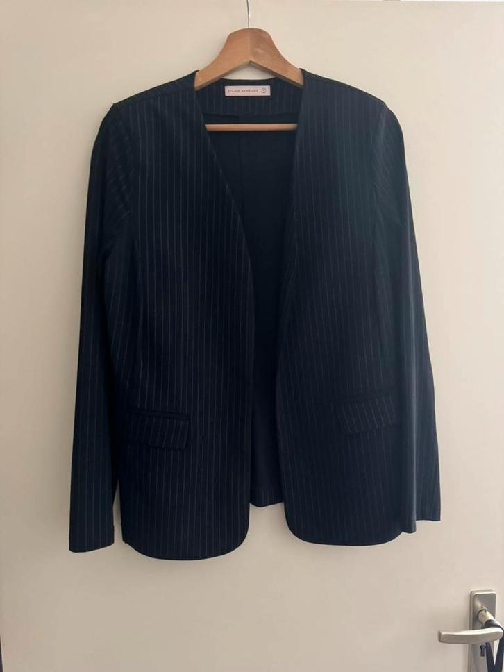 Studio Anneloes, Kleding | Dames, Jasjes, Kostuums en Pakken, Zo goed als nieuw, Jasje, Maat 38/40 (M), Blauw, Ophalen of Verzenden