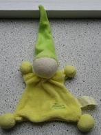 Spookpopje popje spookje merk De Kandeel geel groen badstof, Ophalen of Verzenden, Zo goed als nieuw, Overige typen