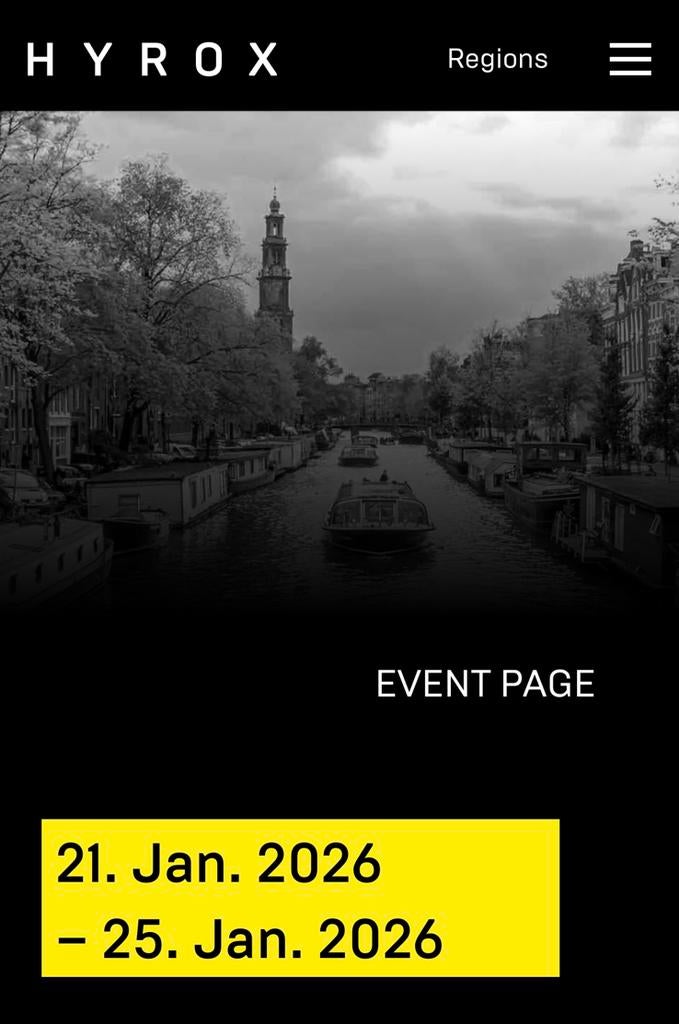 Ticket Hyrox Amsterdam open solo men (incl. sportograf), Tickets en Kaartjes, Evenementen en Festivals, Eén persoon