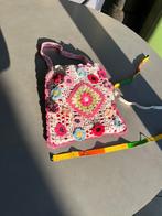Nieuwe wit/roze granny square tas, Sieraden, Tassen en Uiterlijk, Tassen | Damestassen, Verzenden, Nieuw, Overige kleuren, Overige typen
