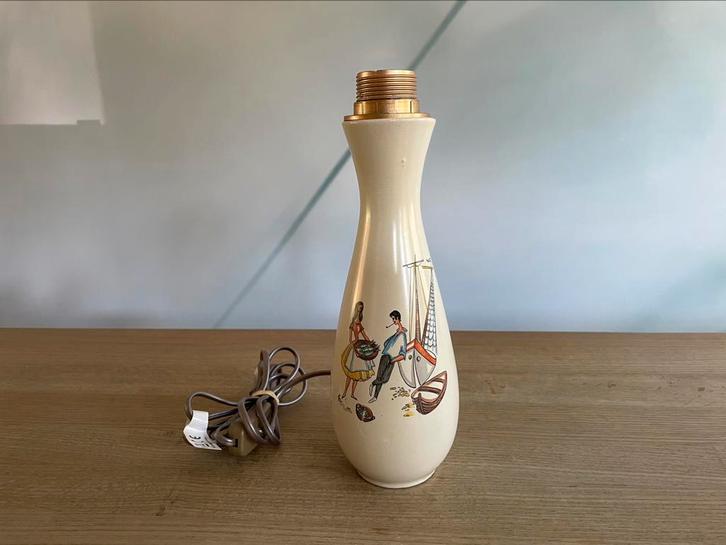 Prachtige gerestylde West Germany vaaslamp, Huis en Inrichting, Lampen | Tafellampen, Nieuw, Minder dan 50 cm, Overige materialen