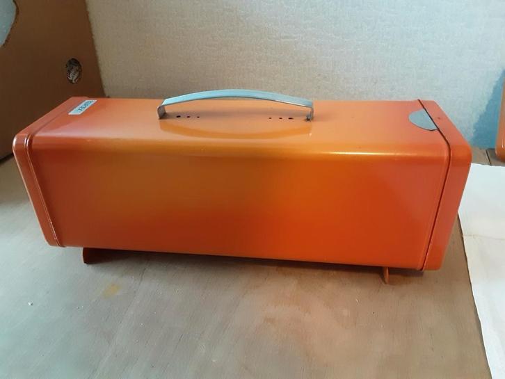 Vintage Brabantia Broodtrommel Oranje, Huis en Inrichting, Keuken | Keukenbenodigdheden, Gebruikt, Ophalen of Verzenden