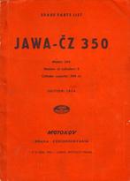 Jawa 350 Spare Parts List 1954 CZ (2080z), Verzenden, Overige merken