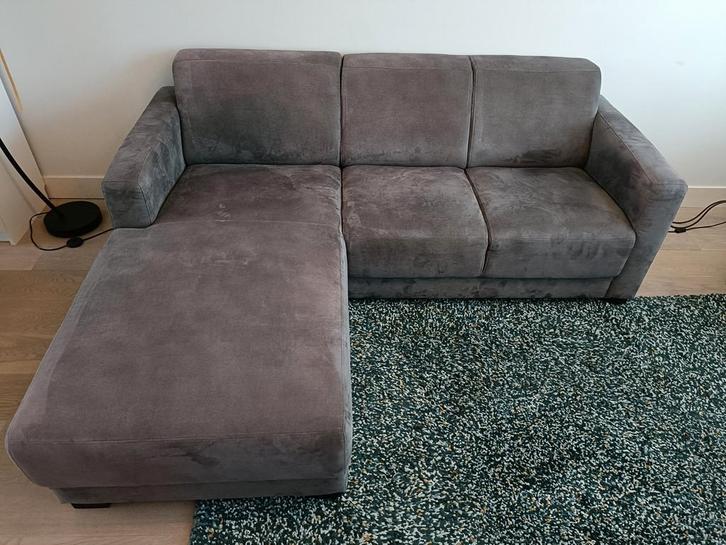 Goossens Hoekbank met Chaise Longue, Huis en Inrichting, Banken | Bankstellen, Zo goed als nieuw, Rechte bank, Driepersoons, 200 tot 250 cm