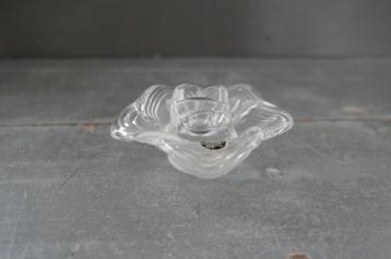 Vintage Rosenthal kandelaar roos kristal Johan van Loon beschikbaar voor biedingen