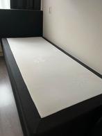 Eenpersoonsbed 90x200 met kopstuk, Huis en Inrichting, Slaapkamer | Bedden, Ophalen, 90 cm, Eenpersoons, Zwart