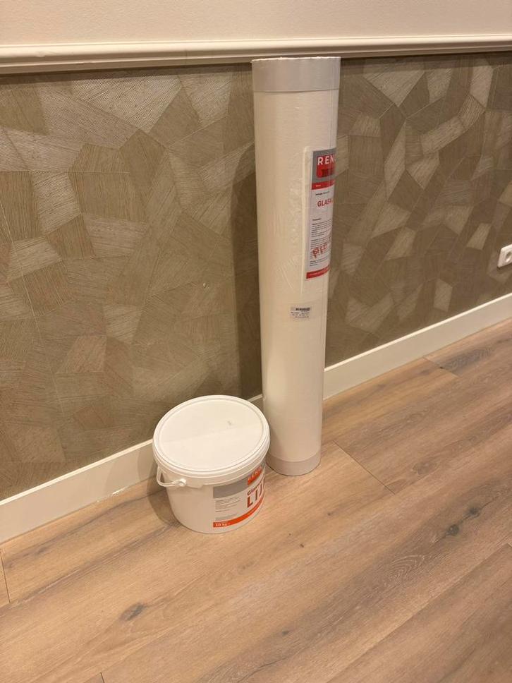 500m2 Renovliesbehang 200g, Inclusief lijm, Nieuw, Huis en Inrichting, Stoffering | Behang, Wit, 75 m² of meer, Ophalen