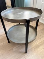 Leuk bijzettafeltje, Minder dan 55 cm, Gebruikt, Metaal of Aluminium, Rond
