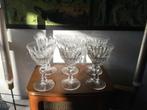 6 glazen handgeslepen kristal, Ophalen of Verzenden