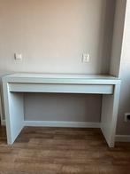 IKEA Malm kaptafel/make-up tafel met glasplaat in wit, Huis en Inrichting, Ophalen, Gebruikt, 50 tot 100 cm, Minder dan 100 cm