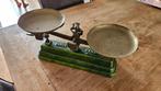 groene Weegschaal - antiek - vintage - koper, Ophalen of Verzenden