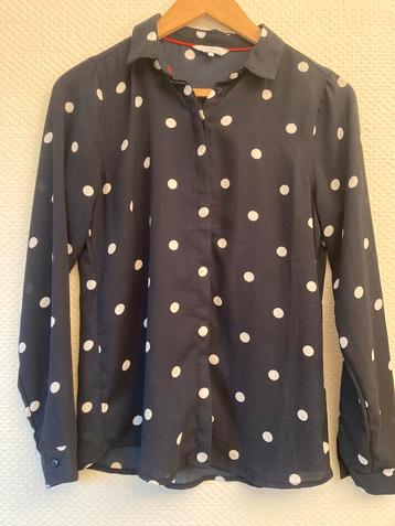 BIEN BLUE Blauwe Polkadot Bloes Maat XS beschikbaar voor biedingen