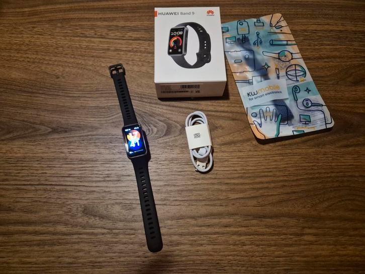 Huawei Band 9, Sieraden, Tassen en Uiterlijk, Smartwatches, Zo goed als nieuw, Android, Zwart, Afstand, Calorieverbanding, Conditie