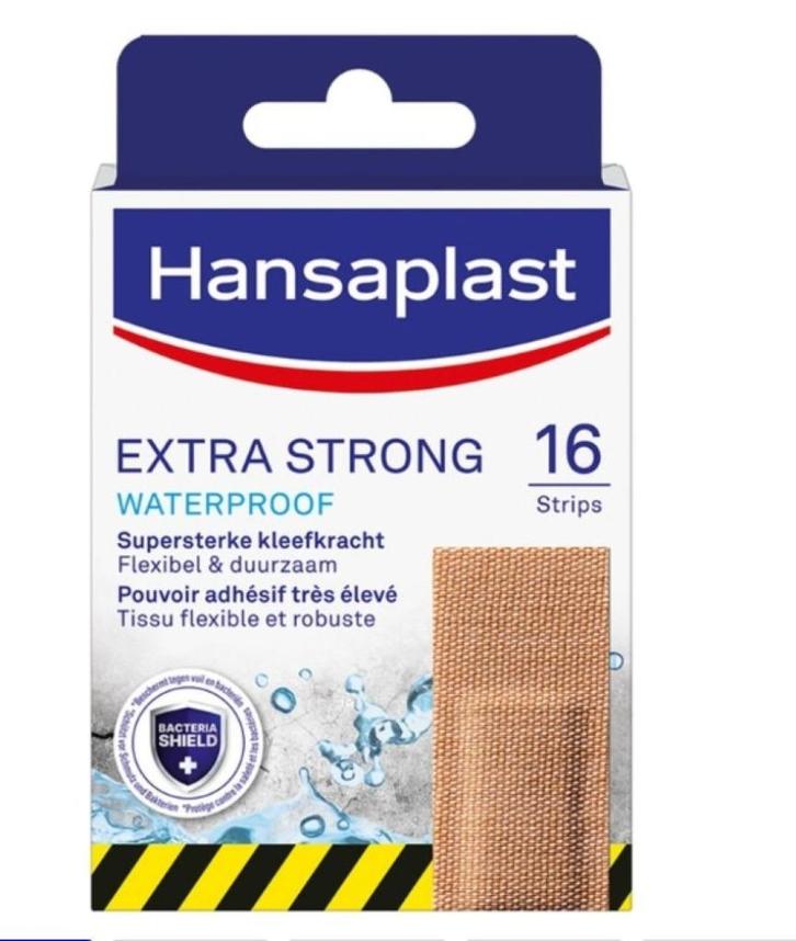Hansaplast Extra Strong Waterdichte Pleisters – 16 stuks, Diversen, Verpleegmiddelen, Nieuw, Ophalen of Verzenden