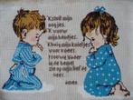 Borduurwerk "Ik sluit mijn oogjes...", Ophalen of Verzenden, Gebruikt, Handborduren, Onderdeel of Toebehoren
