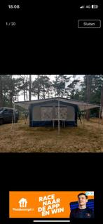 PVC 4 seizoen tent met luifel en erker; maat 830 cm, Caravans en Kamperen, Voortenten en Luifels, Zo goed als nieuw