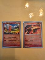 Charmander & Charmeleon [Reverse Holo] #4 #5 Pokemon 151, Ophalen of Verzenden, Zo goed als nieuw, Losse kaart
