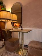 Riviéra Maison Bistro Tafel - Marmer & Goud, Vierkant, Zo goed als nieuw, Metaal, Drie personen