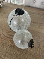 2x zware glazen decoratieve kerstbal, Diversen, Ophalen of Verzenden, Zo goed als nieuw