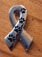 broche zilverkleur/zwart dieren pootjes, Ophalen of Verzenden, Nieuw, Zilver, Overige materialen