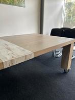 Grote vergadertafel van hout, Huis en Inrichting, Ophalen, Gebruikt, 100 tot 150 cm, 200 cm of meer